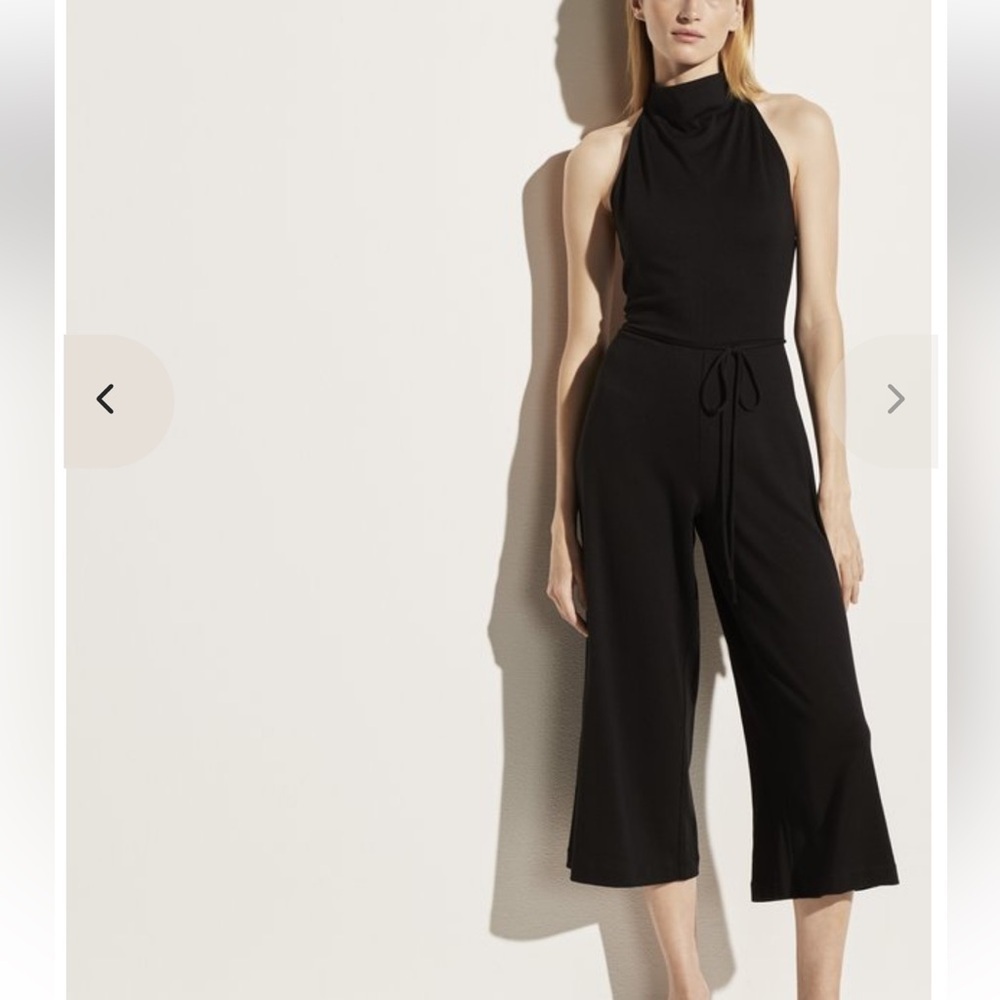 Vince high neck black jumpsuit S
